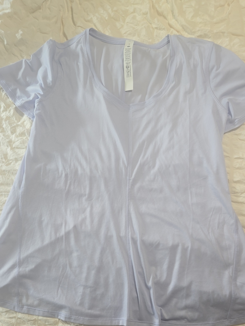 lululemon athletica Light Lavender Scoop Neck Short Sleeve Tee